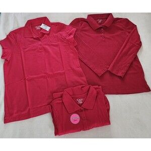 Lot Of 3: The Children’s Place Red Polo Shirt Girls Uniform Size 16 and 16 Plus